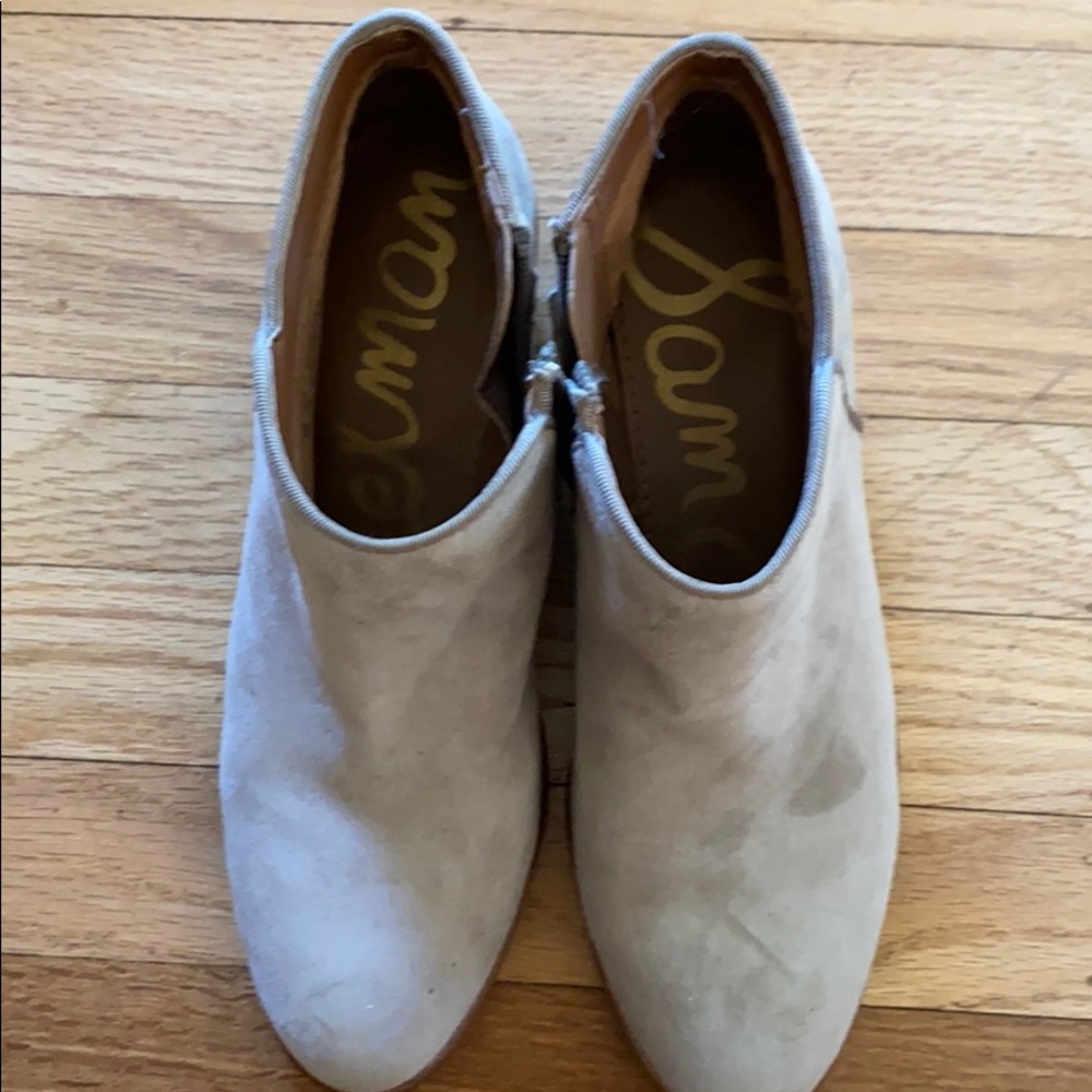 Sam Edelman tan suede booties
